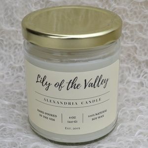 Lily of the Valley Scented Soy Wax Candle 8 oz